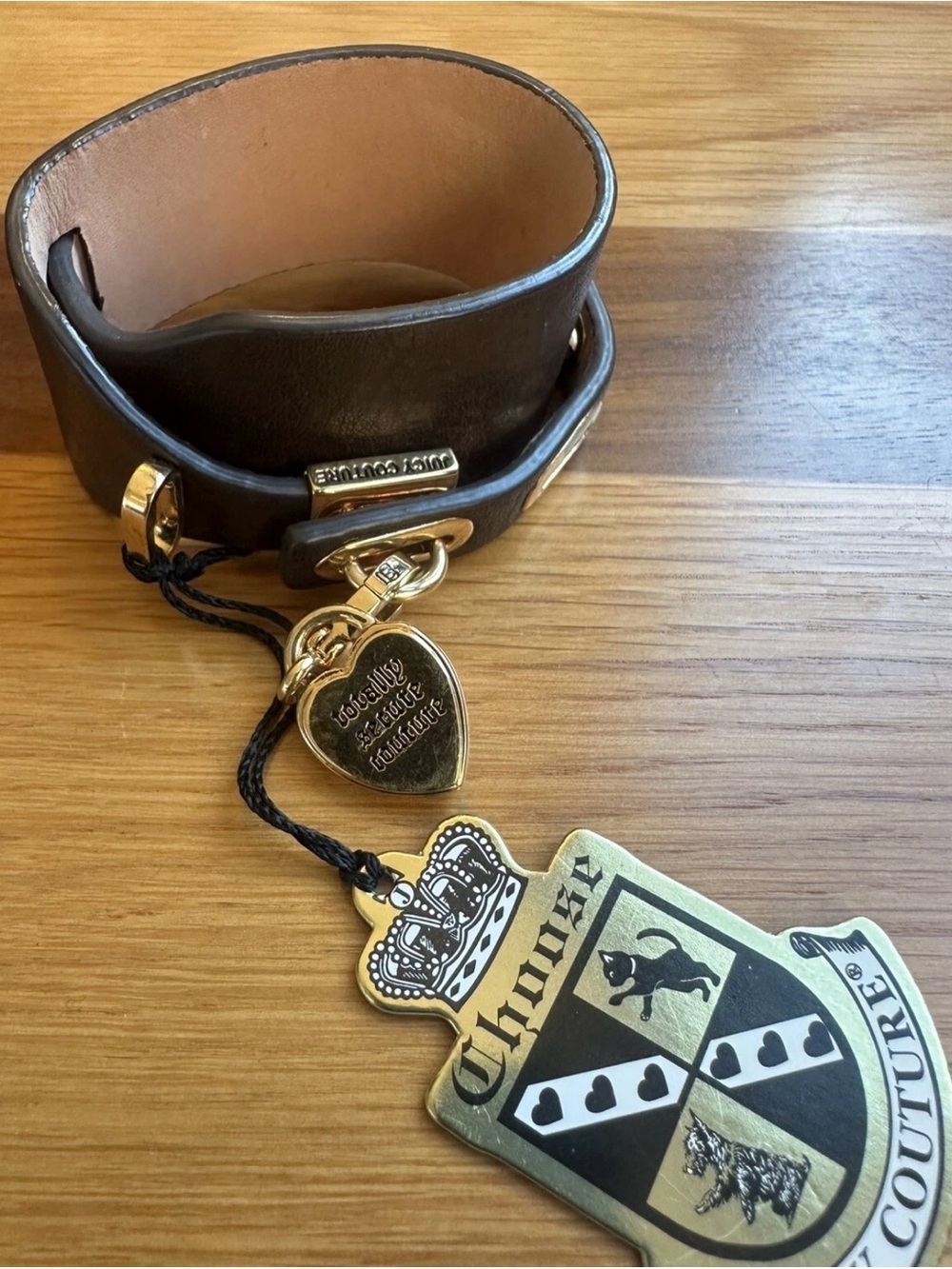 Juicy Couture Brown Leather
Cuff Wrap Around Bracelet New With Tags